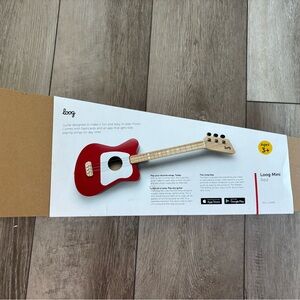 Mini Red Kids Learning Guitar